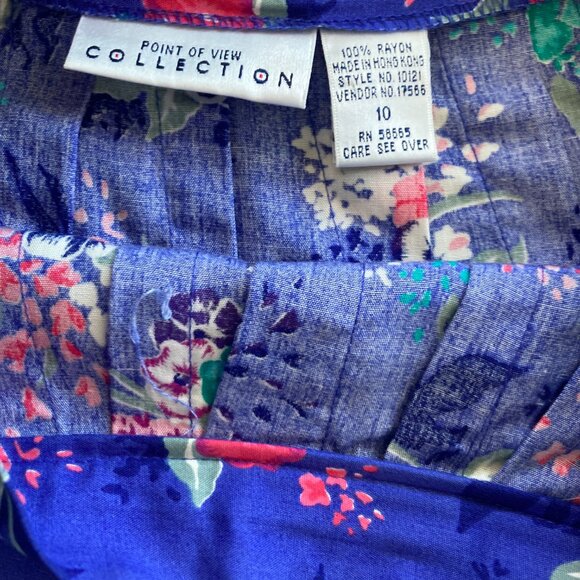 Vintage Point of View Collection Size 10 Pleated Midi Skirt - Picture 5 of 9